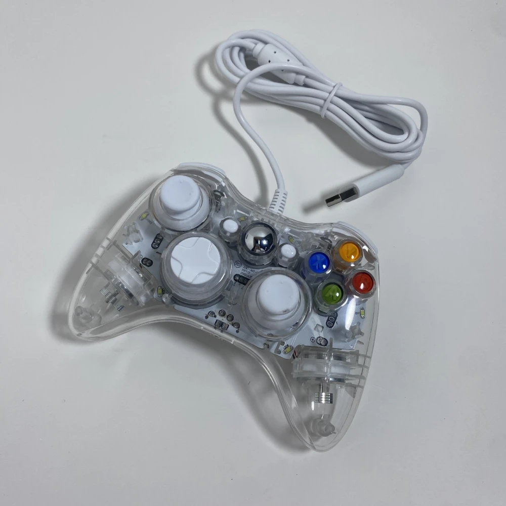 Transparenter Shell Gamepads Controller für Xbox 360 Computer USB Wired Joystick Gamepad für X-Box 360 PC Image