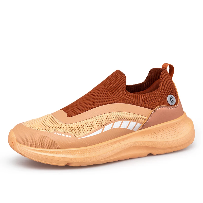 Herren Slip-On Wanderschuhe Atmungsaktive Mesh-Sportschuhe mit Weicher Sohle Sommer Casual Slip-ons Hohe Qualität Image