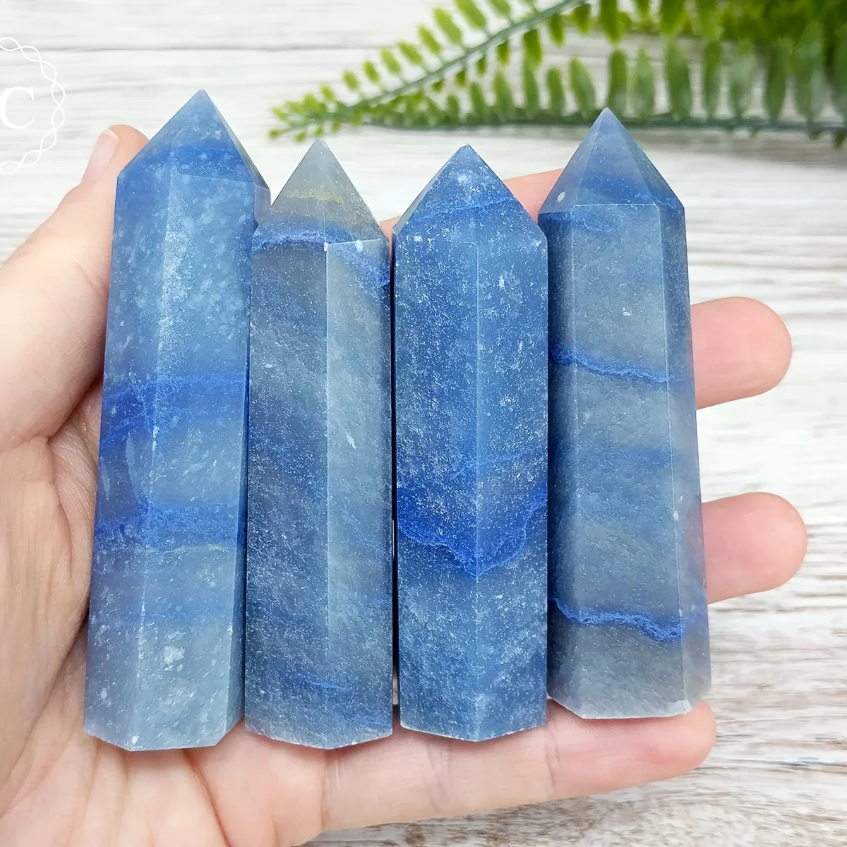 1 Stück blauer Aventurin-Obelisk-Turm, dieses Mineralienexemplar eignet sich als tolles Kristallgeschenk und Schreibtischdekoration Image