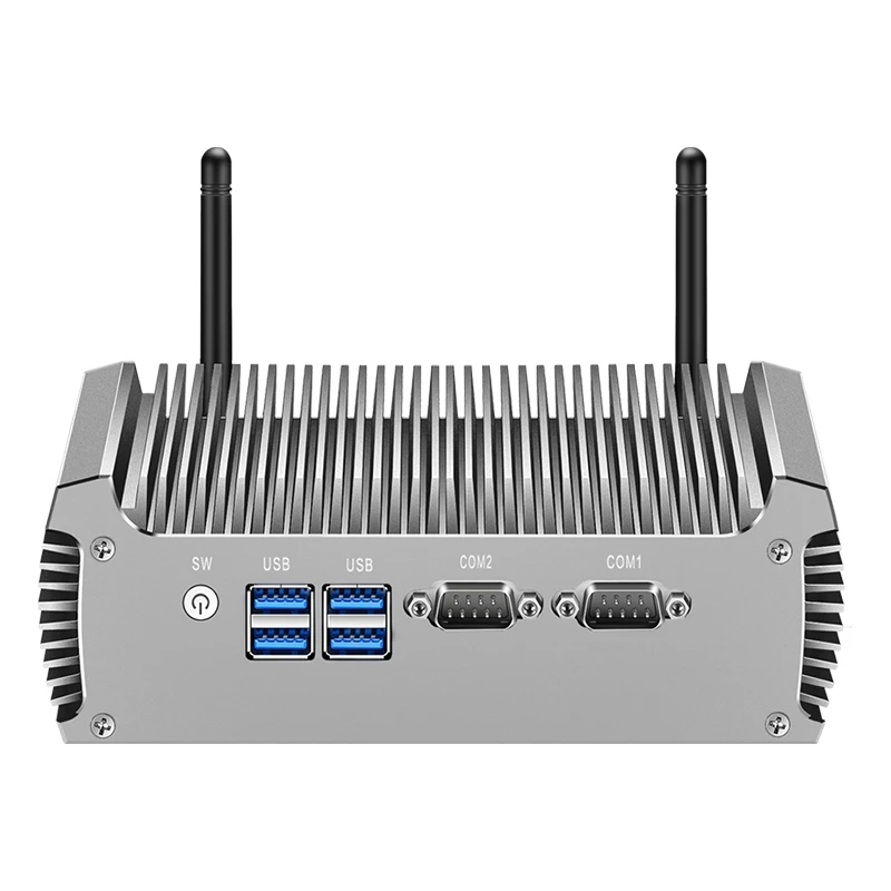 Fanless Mini PC Intel Core i3 5005U i5 5200U i7 5500U Dual Gigabit Ethernet 2 * RS232 HDMI + VGA wiFi 4xUSB 3,0 Windows 10 Linux Image