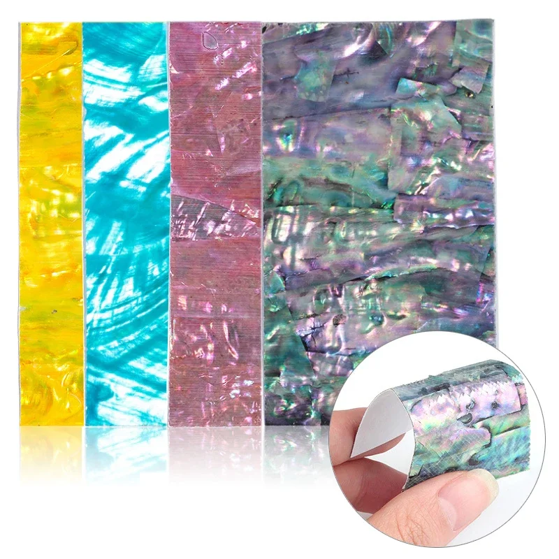 3D Abalone Shell Slice Nagelaufkleber Flocken, selbstklebende Abziehbilder, Maniküre DIY Nail Art, Gelpoliermittel Tipps Dekorationen Image