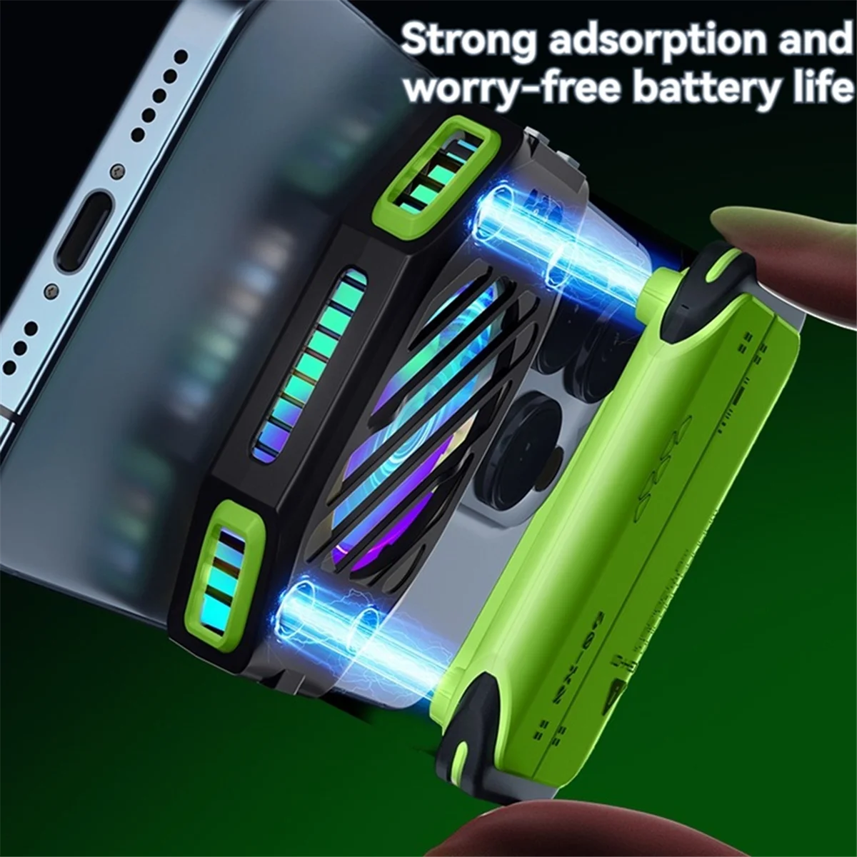 Neuer 3C-X111 Telefon-Magnet-Halbleiter-Lüfter-Kühler mit 7 Gängen, verstellbarer Spielkühler für iOS und Android, universell Image
