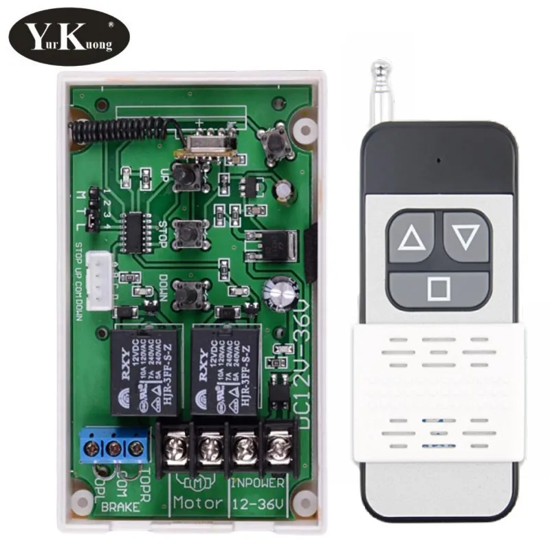 DC Motor Fernbedienung Schalter Controller 12V 16V 24V 36V Motor Nach Vorne Reverse Up Down Wand Sender manuelle Taste Begrenzte Schalter Image