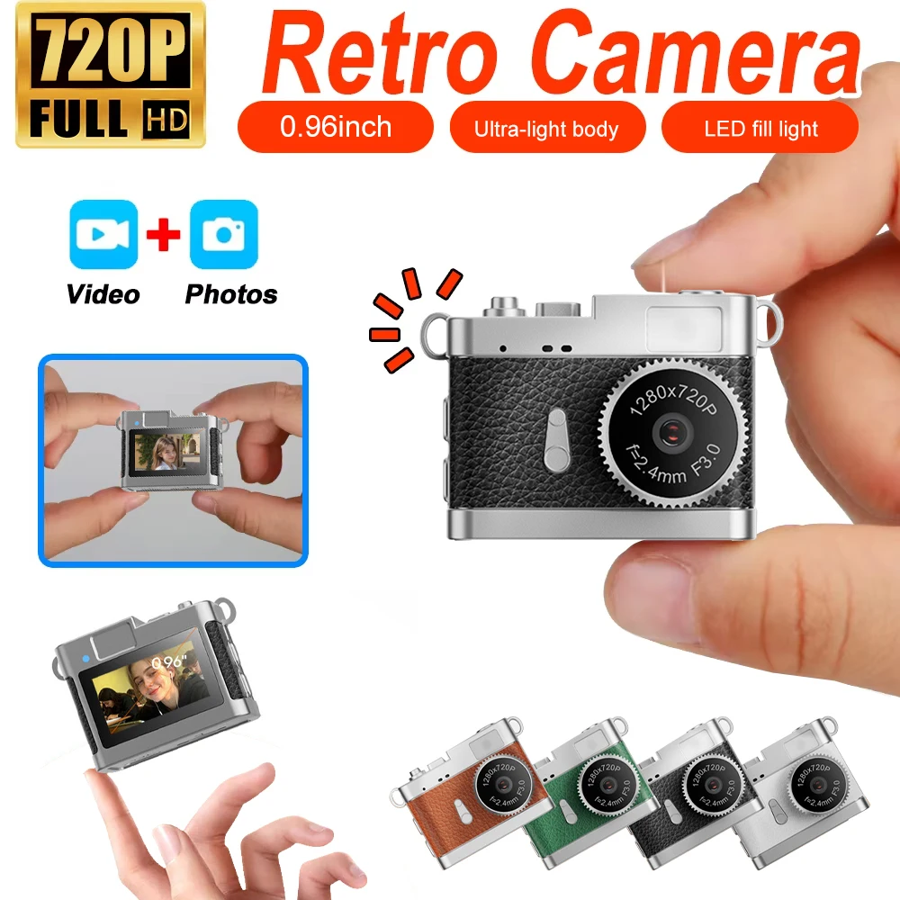 Magecam Retro-Kamera 720p Tragbarer Vintage-Camcorder mit 0,96-Zoll-Bildschirm CCD-Minikamera für Innen und Außen mit TF-Karten-Unterstützung Image