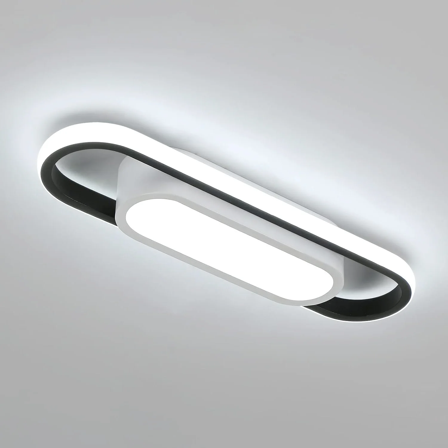 LED-Deckenleuchte, rechteckig, 24 W, LED-Deckenleuchte, weißes Licht, 6000 K, Acryl-Deckenleuchte für Schlafzimmer, Flur, Balkon