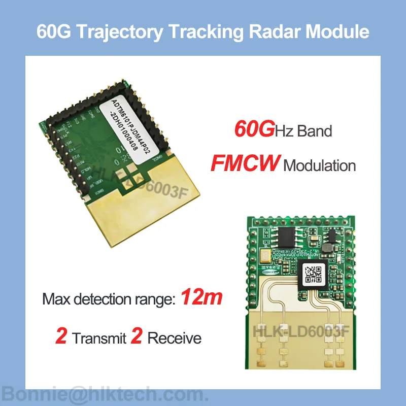 Outdoor-Personenortungs-Radarmodul 60GHz Positionserkennung mit UART-Serieller Schnittstelle LD6003F Millimeterwellen Image
