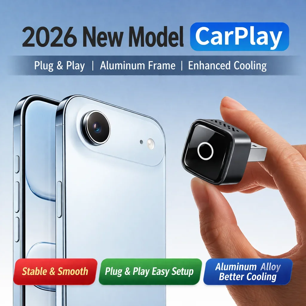 Neuer kabelloser CarPlay Android Auto Adapter USB-Dongle Smart Mini Box Plug & Play Universal für VW Toyota Nissan Honda Ford Benz Image