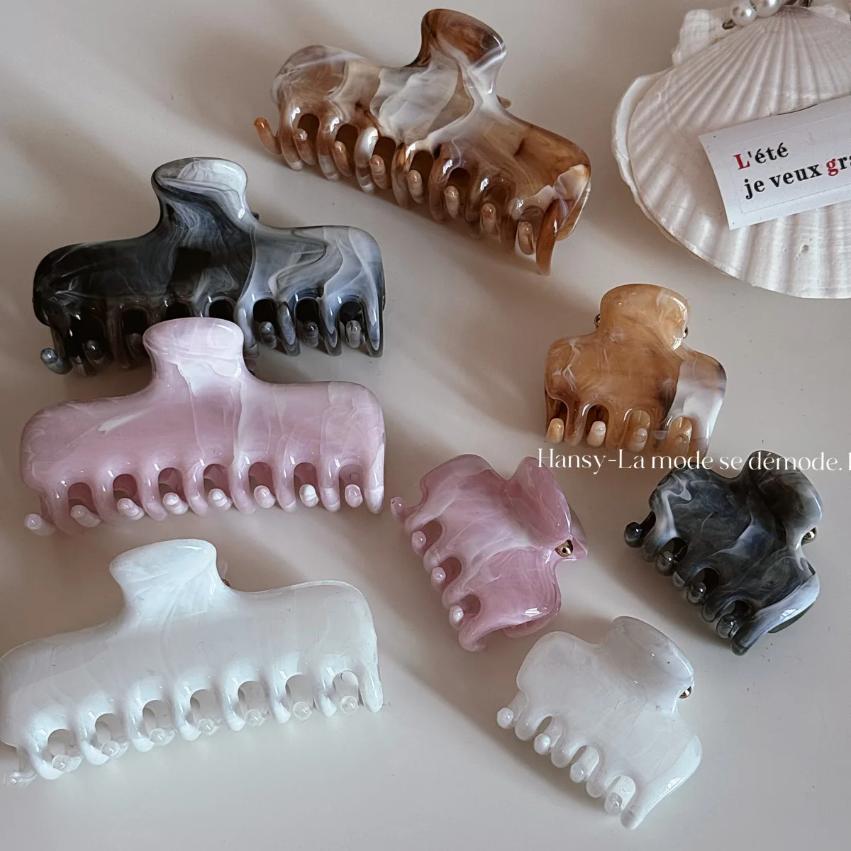 Neue koreanische Haarspangen mit Tintenmuster für Damen, modische Haarclips für Mädchen, Haarschmuck für Damen, Haaraccessoires, Haarnadeln Image
