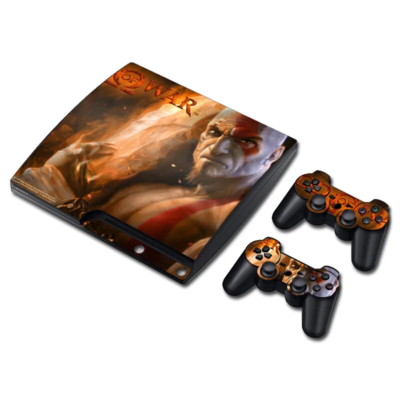 Game God of War Skin-Aufkleber für PS3 Slim Konsole und Controller. Für PS3 Slim Skins Sticker Vinyl