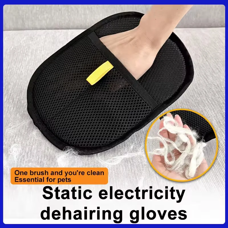 Haustierpflege-Handschuhe für Katzen, Hundehaarentfernungshandschuhe, Haustierkleidung, Matratze, Sofa, Haarreinigungshandschuhe, Haustiermassage- und Pflegehandschuhe Image