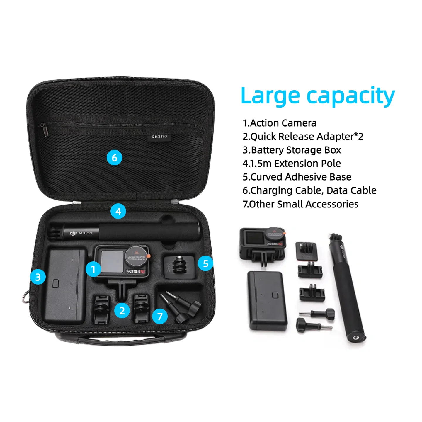Für DJI Osmo Action 5 Pro Action 4 3 Aufbewahrungstasche Sportkamera-Schultertasche Tragbare Reise-Präventions-Handtasche Box Image