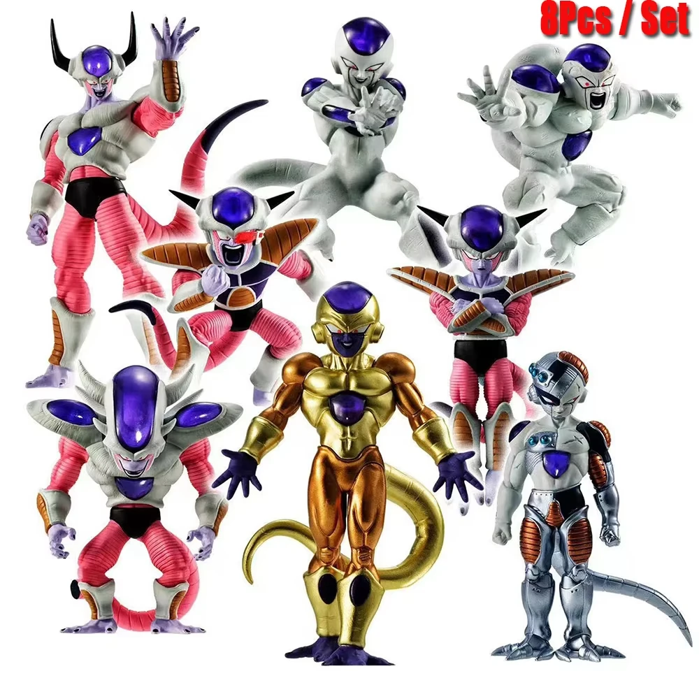 Heiße 8-teilige Dragon Ball Z Frieza Freezer Anime-Figuren PVC-Statue Modellpuppe Sammlerstück Dekoration Spielzeug Image