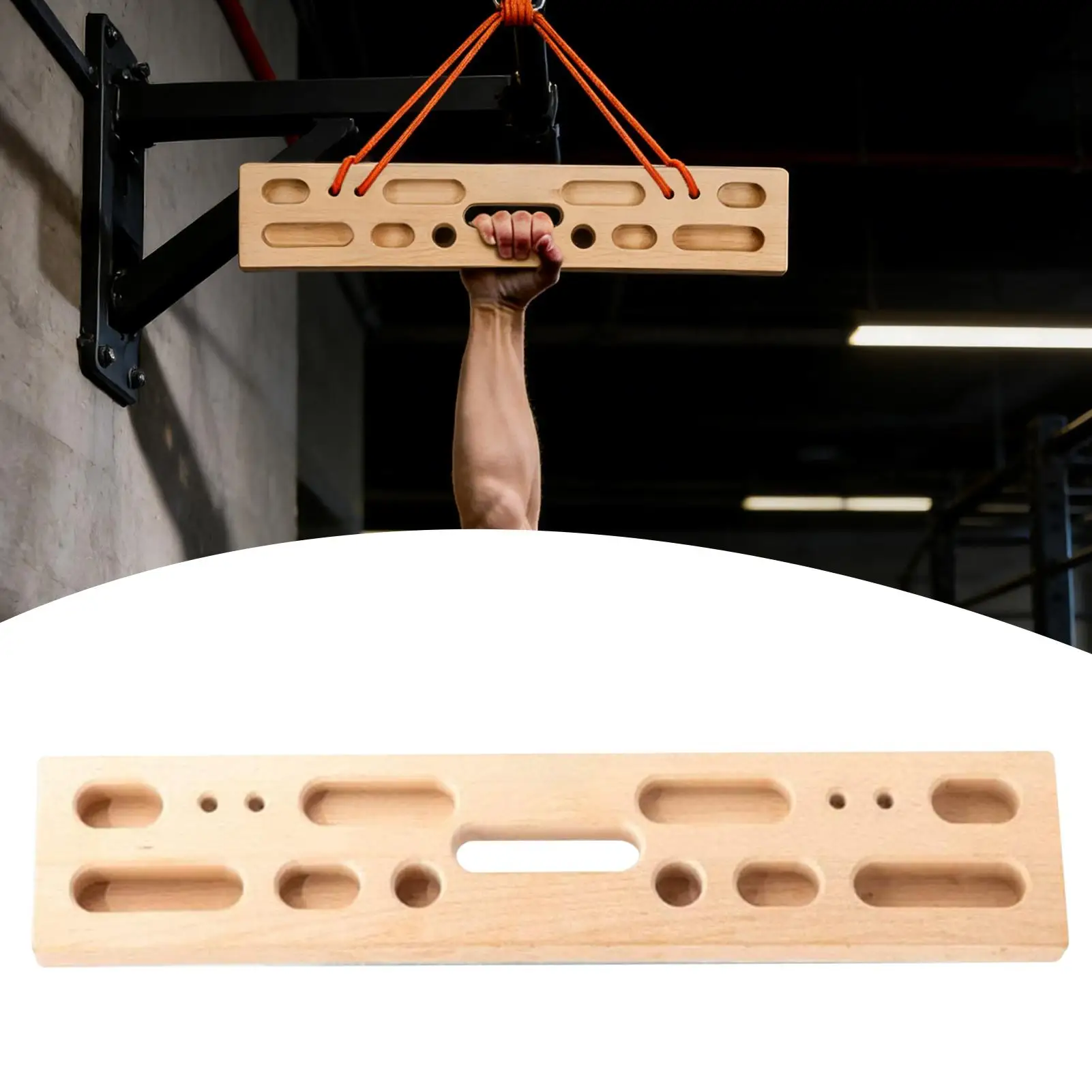 Kletter-Hangboard aus Holz für Türrahmen, Fingertrainer für Kletterer, Anfänger, Männer, Frauen, Heimfitness, Indoor Image