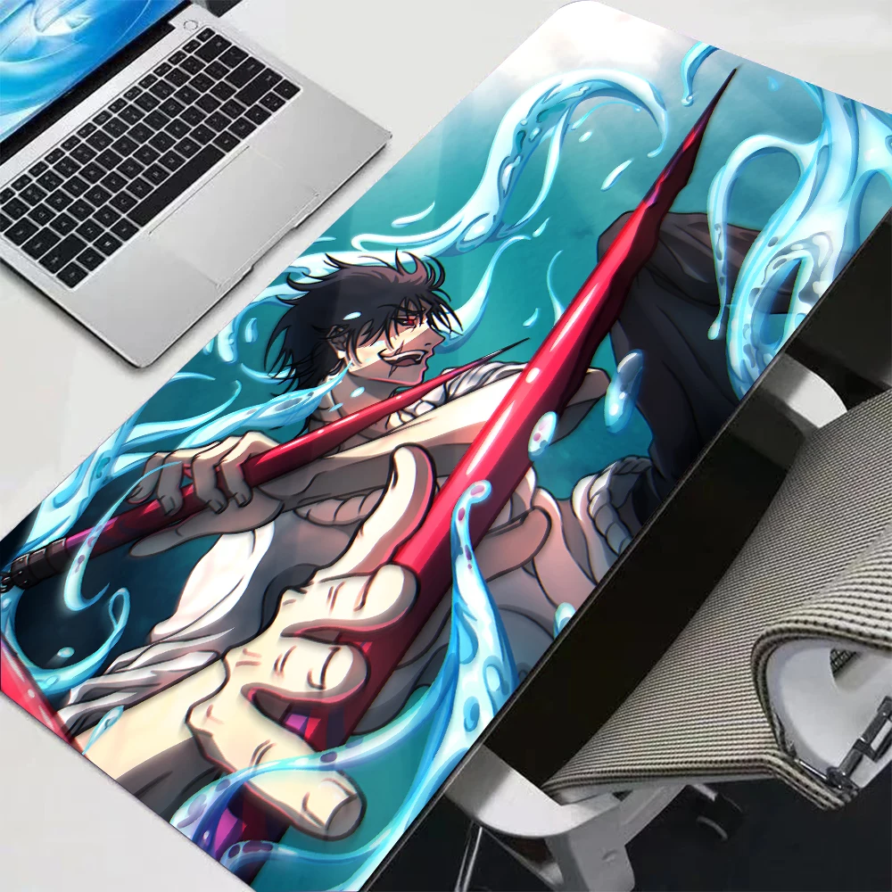 Toji Fushiguro Mauspad J-Jujutsu K-Kaisen Himmelblau Manga-Stil HD 90x40 Druck Große Schreibtischunterlage Rutschfeste Laptop-PC-Tastaturunterlage Image