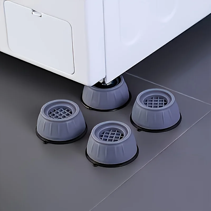 Ensemble de 4 patins anti-vibration pour machine à laver, antidérapants et réducteurs de bruit, pour lave-linge, sèche-linge et appareils électroménagers