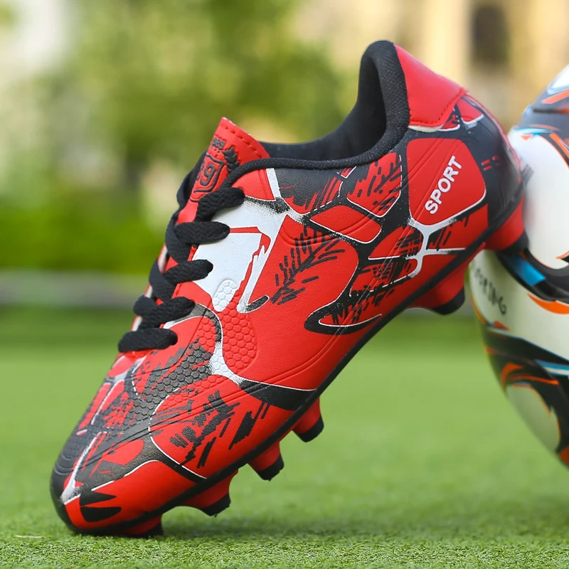 Heißer Verkauf: Kinder-Fußballschuhe – Rutschfeste Outdoor-Fußballschuhe für Jungen, niedrig geschnittene, leichte Futsal-Sneaker, Sportschuhe für Kinder