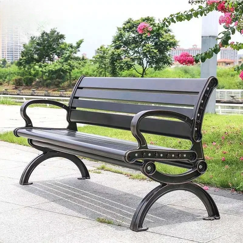 Modern Outdoor Rustic Garden Bench Customizable Metal Slat for Patio Dining Living Room Outdoor Furniture Скамейка Садовая