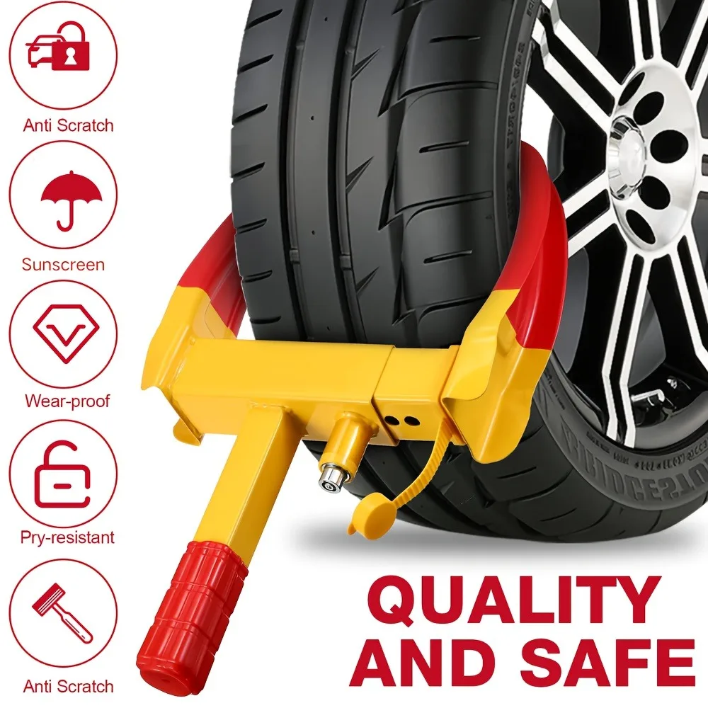 Antivol de roue de voiture, Verrou de roue, Antivol de voiture compact, Verrou de voiture dédié, Verrou de voiture, Accessoires automobiles