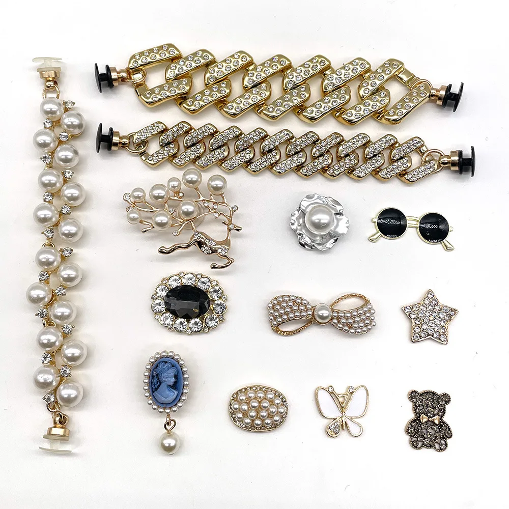 Neue 1-teilige Schuhketten-Charms für Damen, Diamant-Schuh-Charms zur Schuhdekoration, Schuh-Clog-Sandalen-Schmuck, Schuh-Accessoires für Damen und Herren