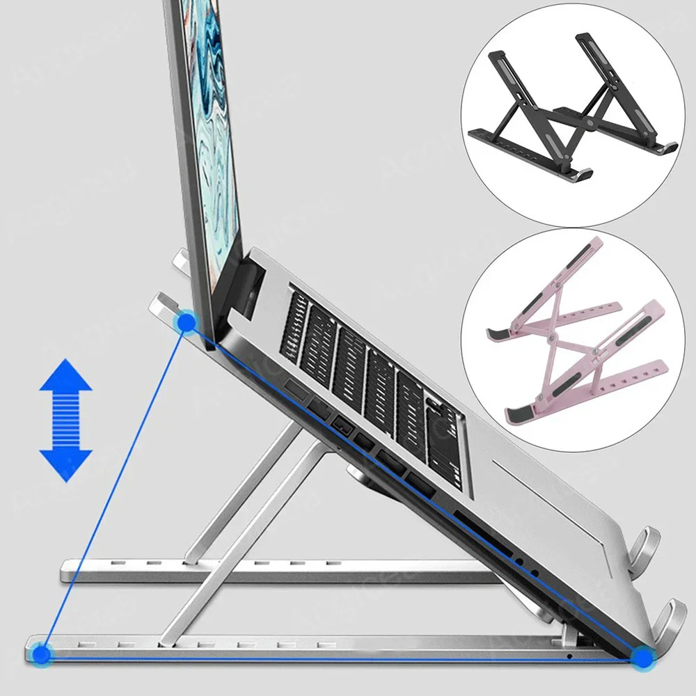 Faltbarer Laptop-Ständer, 7 Stufen, ABS, tragbarer Tablet-Computer-Halter, universeller Pad-PC-Halter für MacBook, Apple Air Pro, Lenovo Image