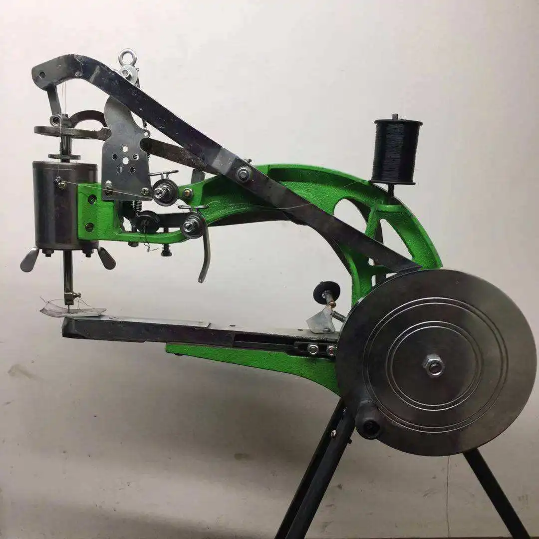 Macchina da Cucire per Calzolai in Nylon e Pelle, Nera, per Riparazione Scarpe, Manuale a Manovella, Nuova Condizione, Doppio Motore