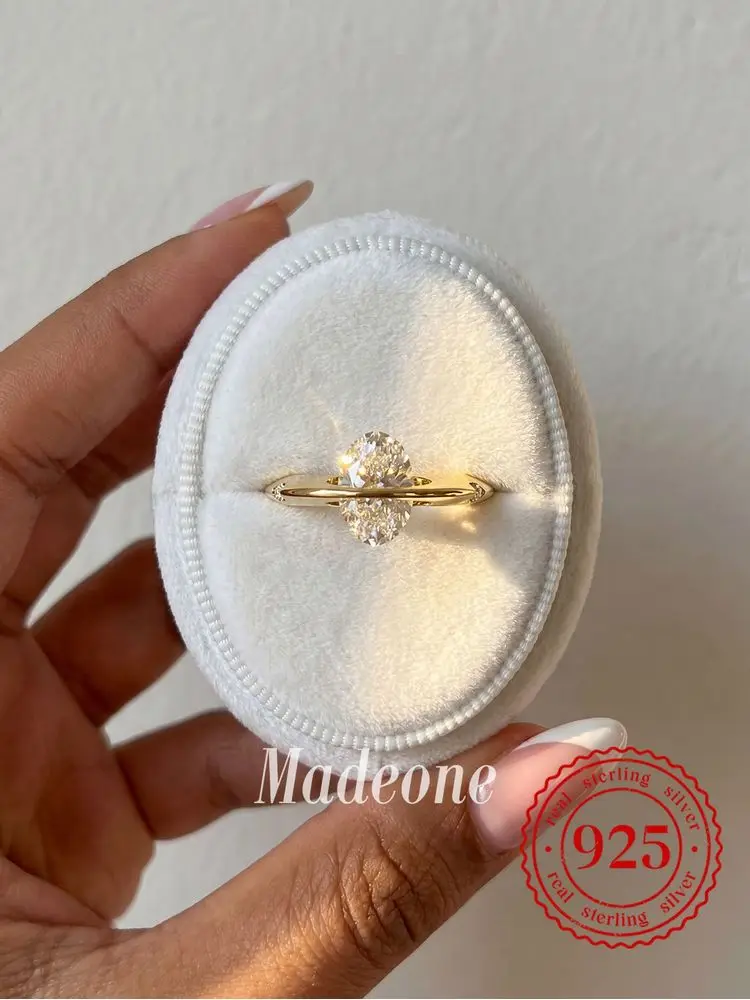 Personalisierter Planetenring aus 925er Sterlingsilber mit fortschrittlichem Zirkon für Damen, Hochzeit, Party, Alltag, hochwertiger edler Schmuck Image