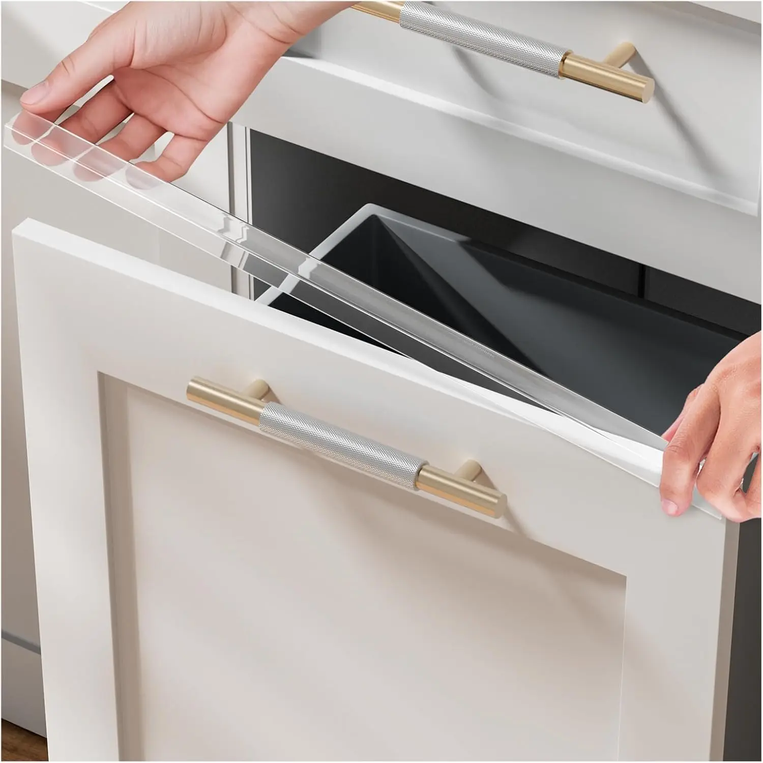 45 cm/0,15 Zoll flexibler, aufsteckbarer Kantenschutz aus Kunststoff, Schranktürschutz, schlanker Schrankkantenschutz – verhindert Absplitterungen und Verschleiß Image