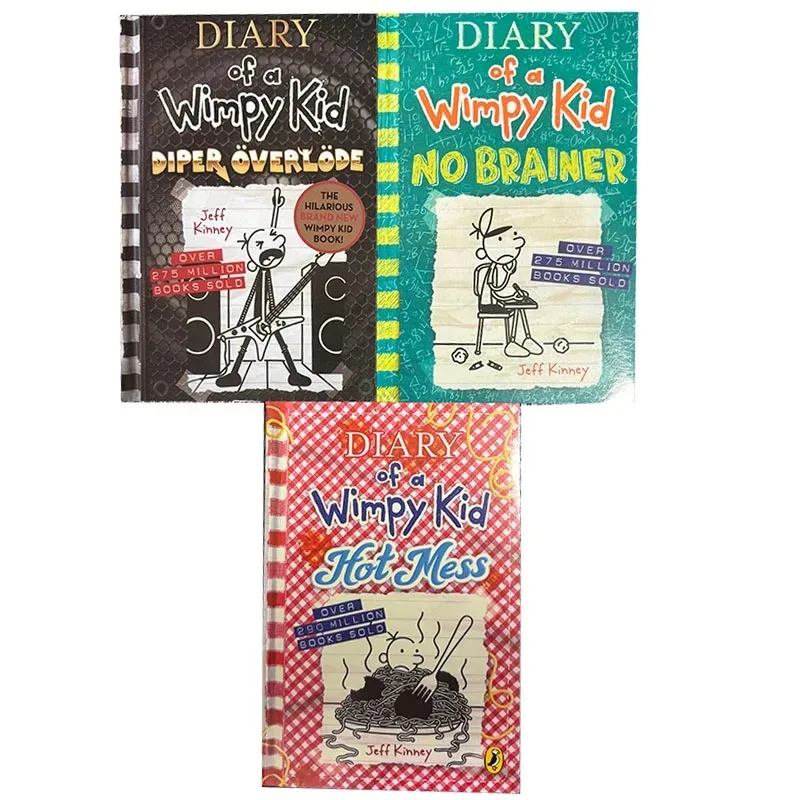 Diary of a Wimpy Kid 17-19 Set: 3 Bücher Englische Manga-Romane für Kinder, Lustige Graphic Novels & Frühe Kapitelbücher Image