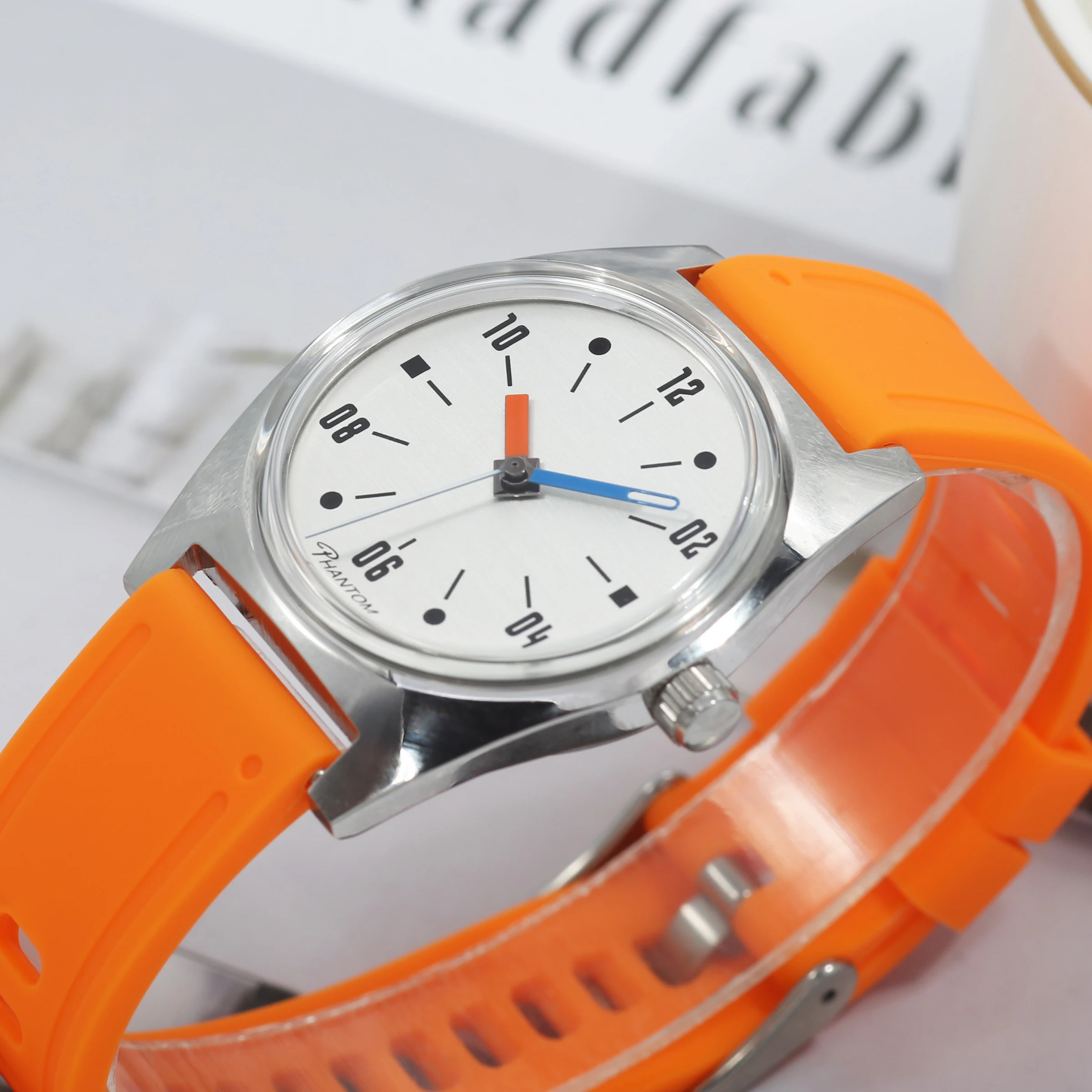 Mechanische Herrenuhr, 36 mm, Handaufzugswerk, modisches Bauhaus-Design, Geschenk für Paare Image