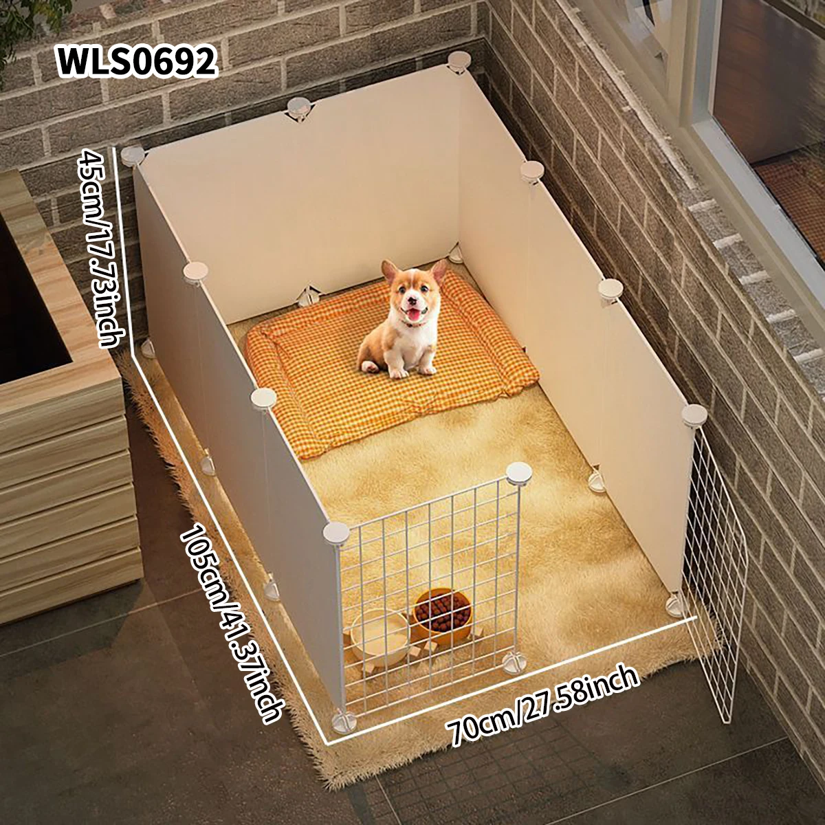 Tiergehege, Kleintiergehege, DIY-Tiergehege, Geeignet für Welpen, Kaninchen, Meerschweinchen, Frettchen, Mäuse, Hamster, Baby-Igel, Schildkröten, Kätzchen Image
