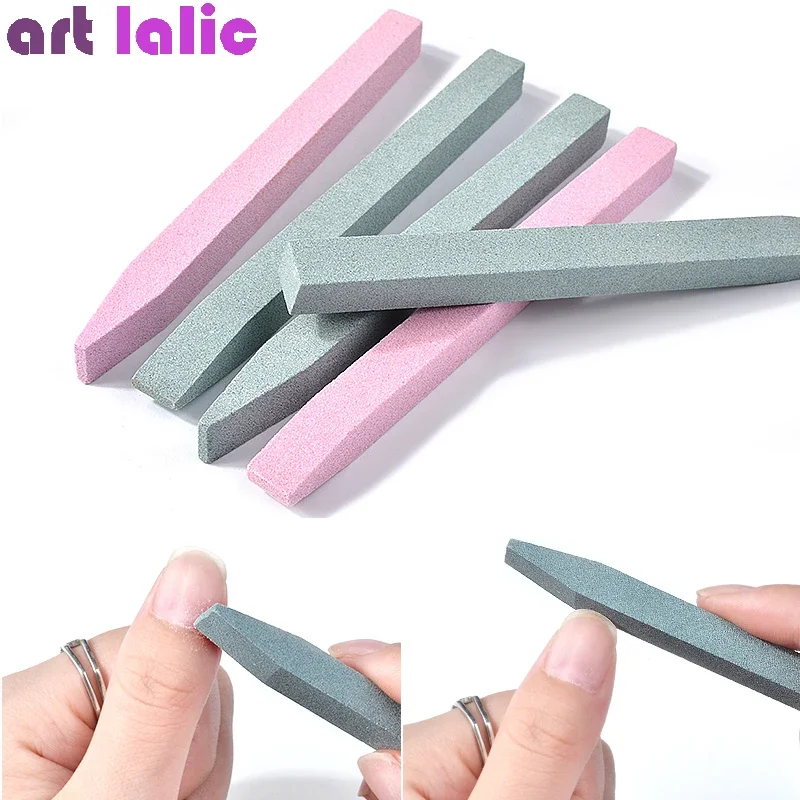 Professionelles Nail Art Nagelhautschieber-Set, Quarz-Peelings, Stein, Nagelhautschieber, Stift und Löffel, Maniküre-Pflegeset, Nagelpolierwerkzeuge Image