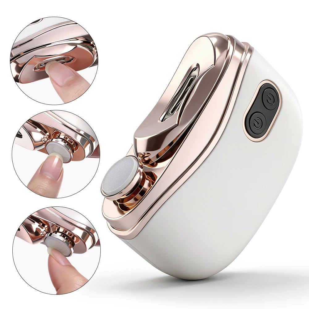 2-in-1 Automatischer Elektrischer Nagelschneider & Nagelpolierer mit LED-Licht, Geeignet für Erwachsene und Kinder Nagelpflege Image