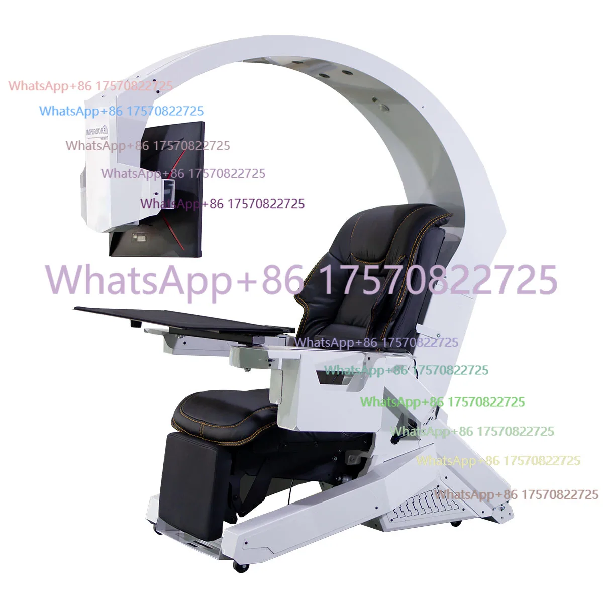 IW-320 Zero Gravity Liegestuhl-Arbeitsplatz Gaming-Cockpit, Kompatibel mit Dreifach-Monitor-Halterung, Imperator VR IW320 Image