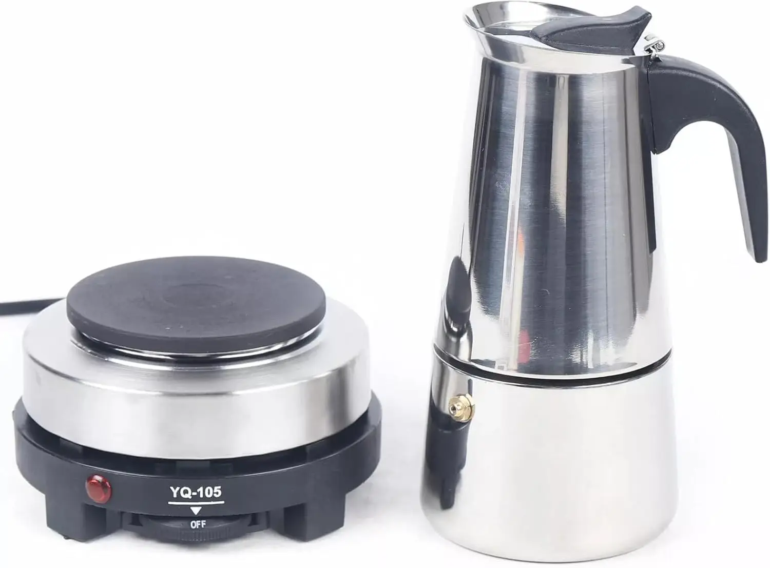 NOUVEAU : Machine à expresso électrique 6 tasses, cafetière expresso électrique en acier inoxydable pour 6 tasses de 300 ml