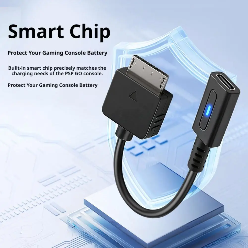 Typ-C-Buchse für PSP GO Ladekabel Smart Chip Netzteil 10 cm tragbares Konverterkabel für Spielekonsole Image