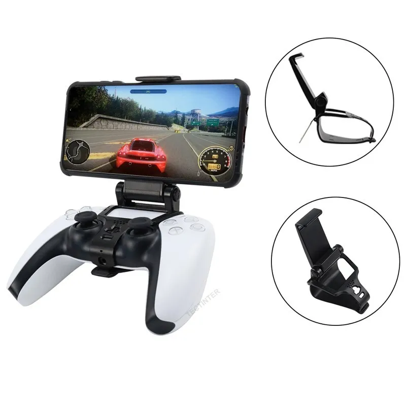 Mobile CellPhone Stand For PS5 Controller Holder Mount Hand Grip For PlayStation 5 Gamepad For Samsung S9 S8 Clip Bracket