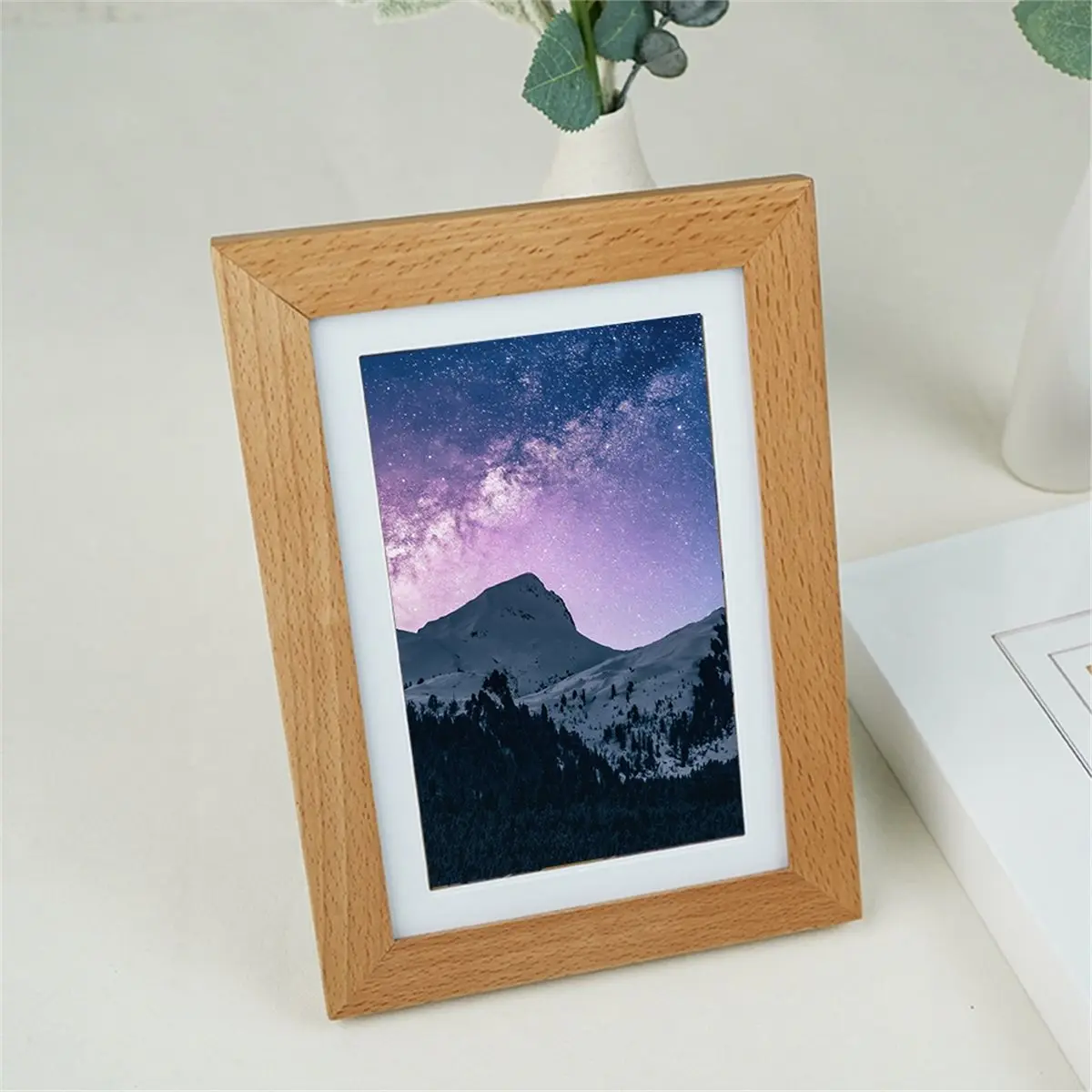 A73T 7,3'' Farb-E-Ink-Display Digitaler Bilderrahmen WLAN Smart Digitaler Fotorahmen Augenschonend Blaulichtfrei für die Familie Image