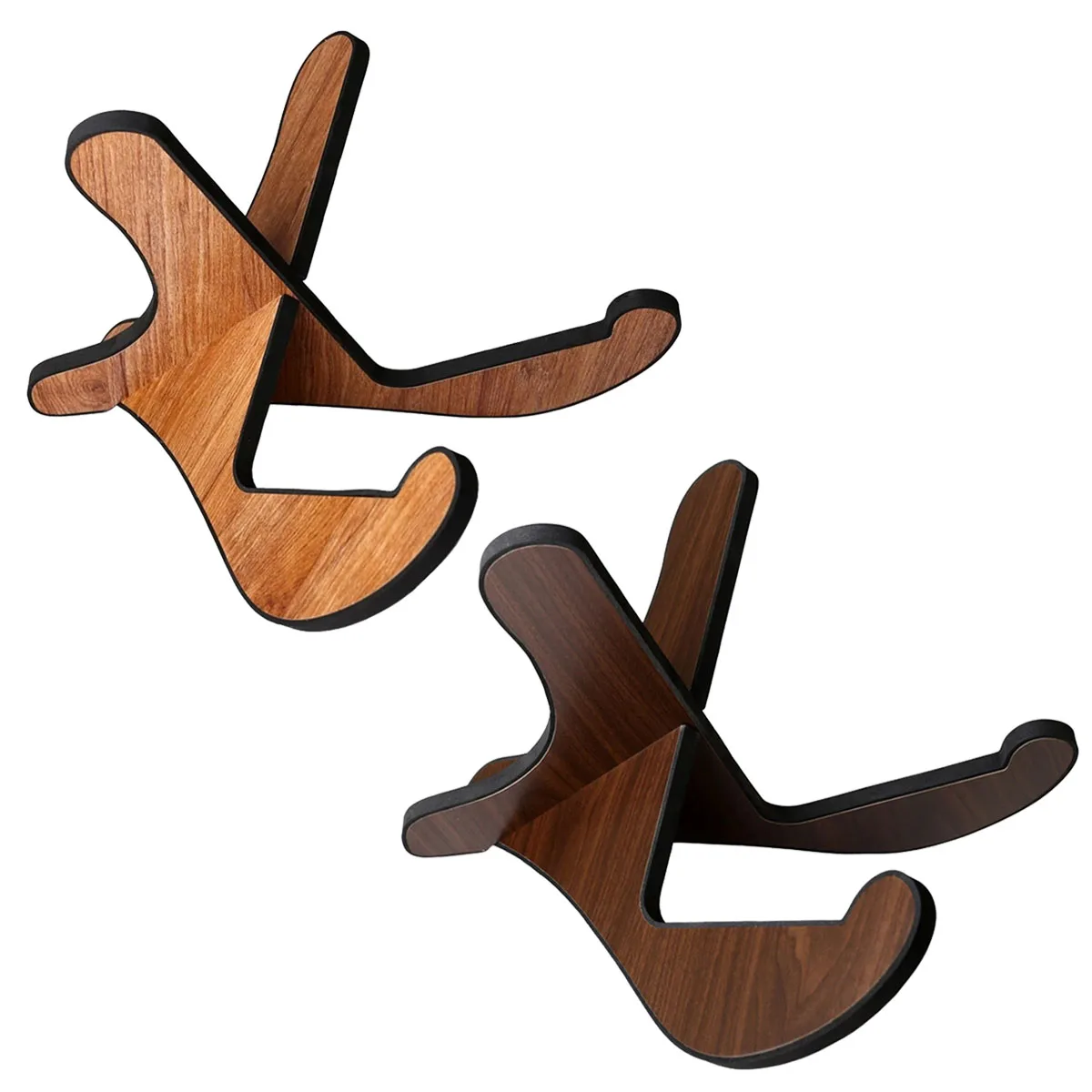 Miwayer faltbarer Gitarrenständer aus Holz in X-Form – 2 Holzplatten, einfache Montage, kratzfeste Polsterung, für 39-41 Zoll Gitarre/Ukulele Image