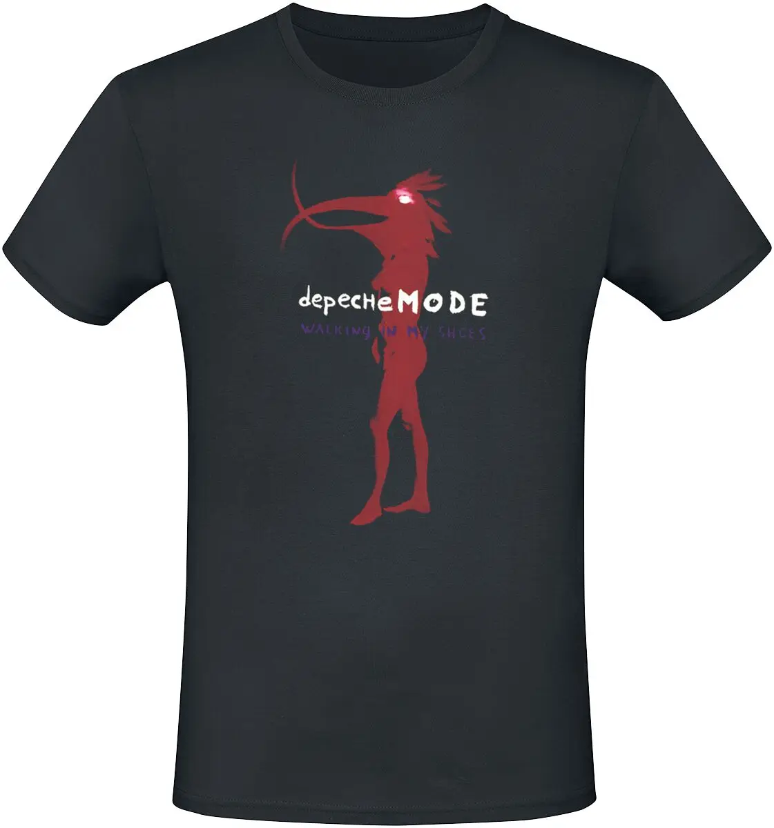 Walking in My Shoes Depeche Mode T-Shirt für Männer und Frauen, Vintage-Metal-Rock-Band-Grafik-T-Shirt, 100 % Baumwolle, Sommer-Streetwear-Top