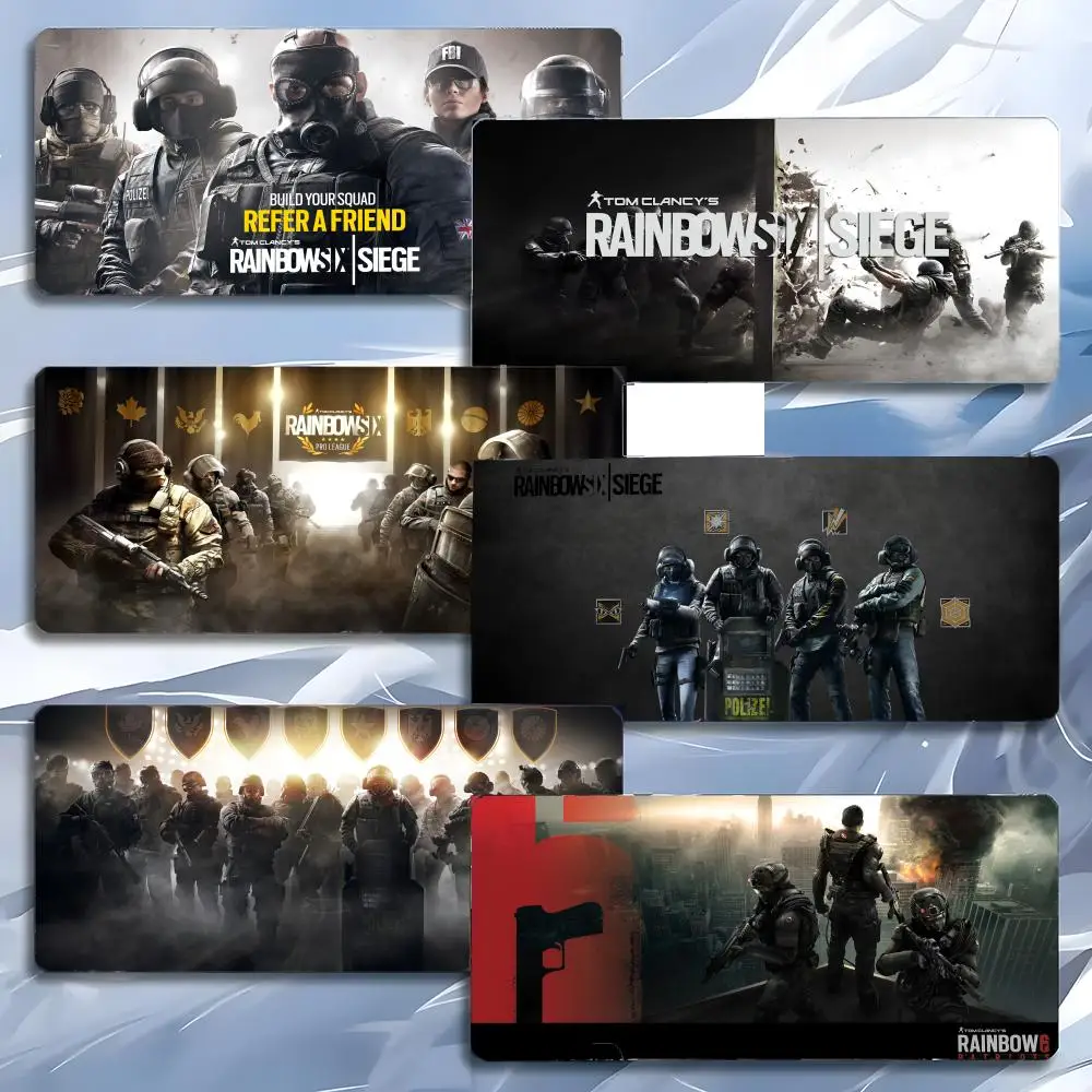 Game Tactical R-Rainbow Six Siege Mauspad, großes Gaming-Mauspad mit LockEdge, verdickte PC-Tisch-Schreibtischunterlage Image