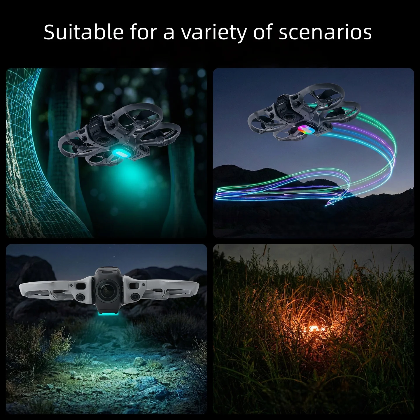 LED-Licht für DJI AVATA 360° Spotlight Farbwechselndes Beleuchtetes Landegestell Fotografie-Zubehör Image