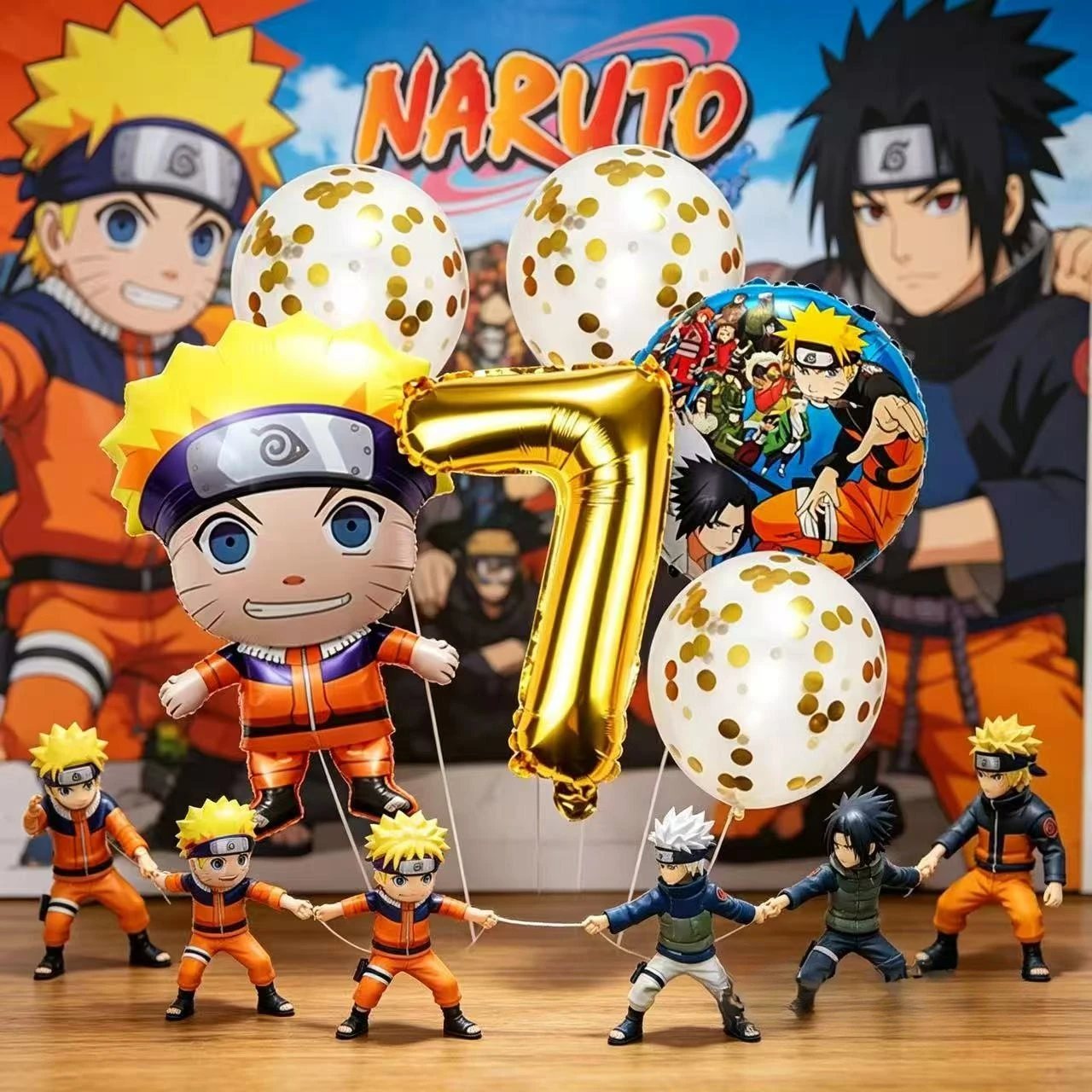 Naruto Ninja Themen-Luftballons Anime Cartoon Charakter Ballons Geburtstagsparty Festival Feier Dekoration für Fans Image