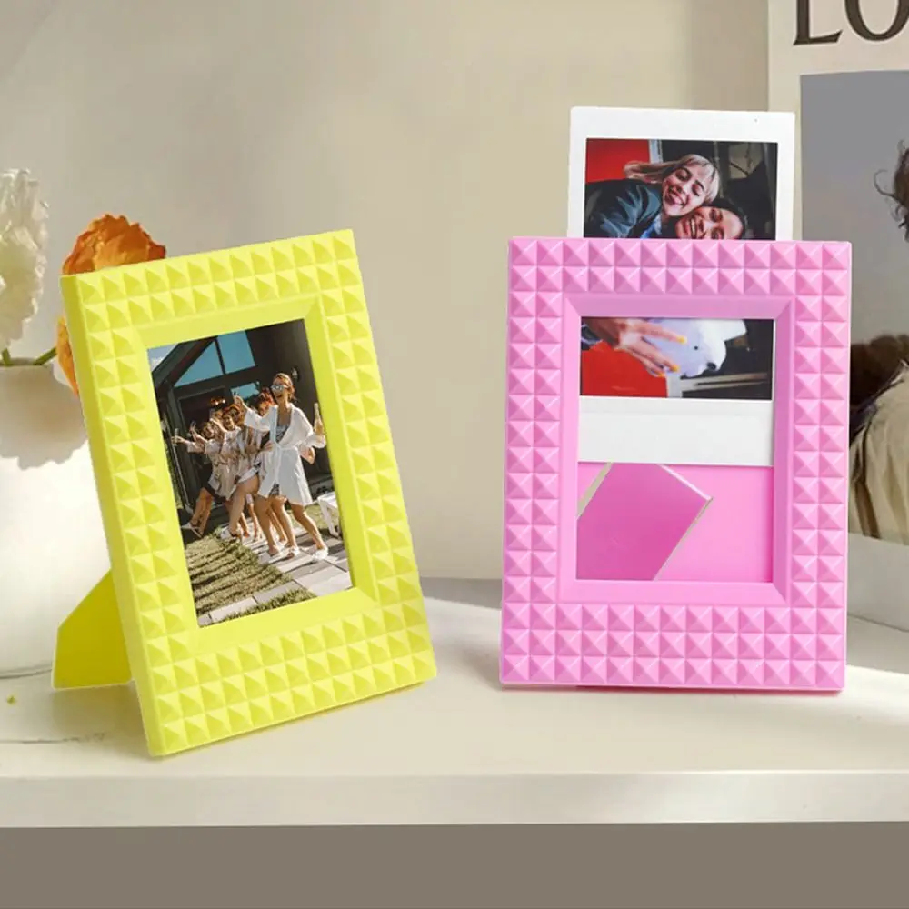 Desktop-Dekor, Sofortbildkamera, Fotorahmen, Stempel, vertikaler Kartenständer, Sammelalbum-Niete für Polaroid/Fujifilm Instax Image