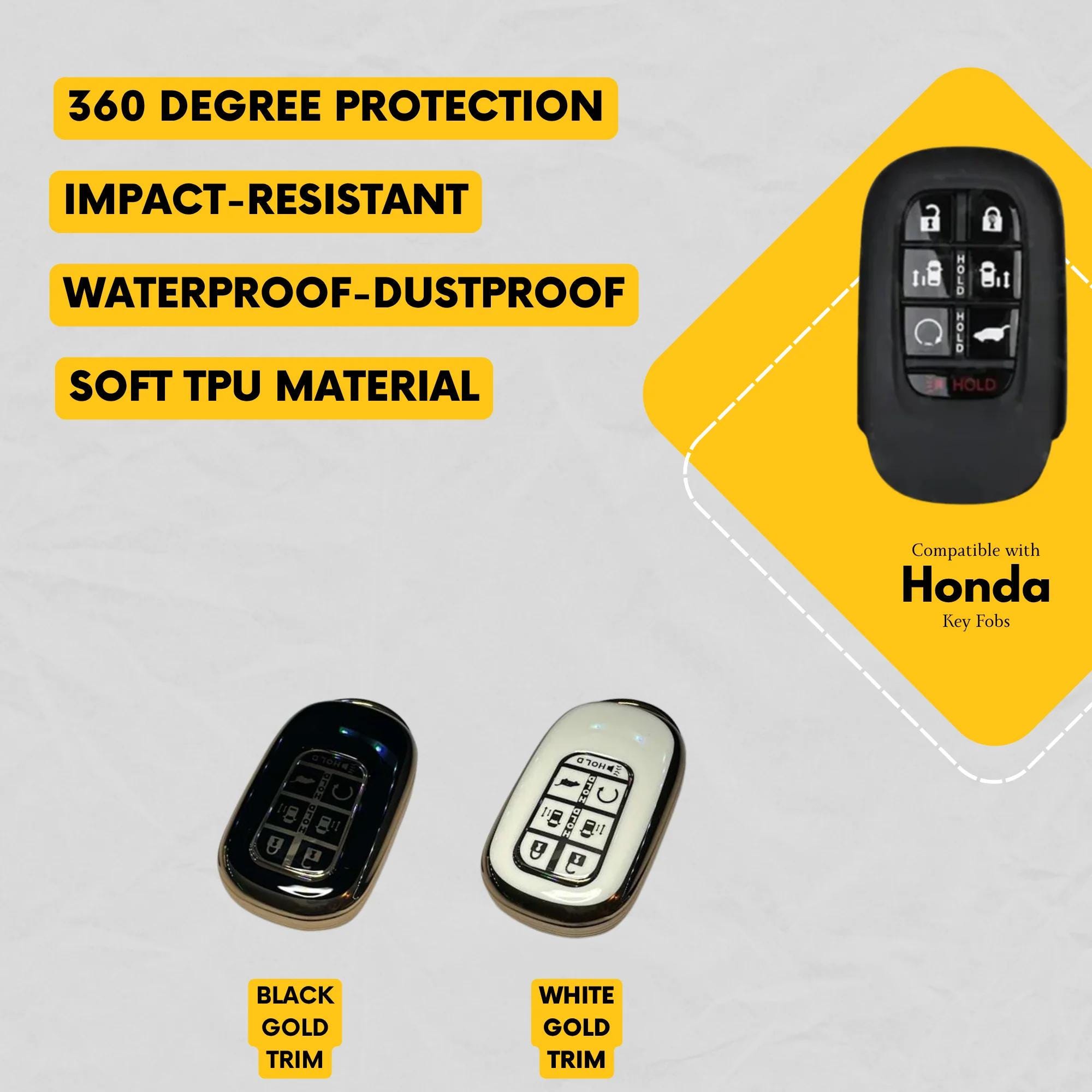 Cover in silicone per chiave a 7 pulsanti compatibile con Honda Odyssey 2025-2026 / Custodia in TPU per chiave intelligente / Accessorio aftermarket