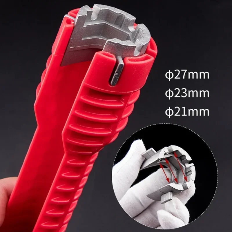 Waschbecken Wasserhahn Schlüssel Sanitär Reparatur Werkzeug Anti-Slip Griff Doppel Kopf Schlüssel Bad Sanitär Wasser Heizung Spanner Werkzeug