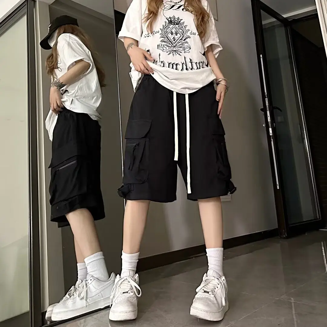 Europäischen Amerikanischen Stil Plus Größe Cargo Hosen High Street Hip-hop frauen Shorts Sommer Neue Casual Alle-spiel fünfzackigen Hosen