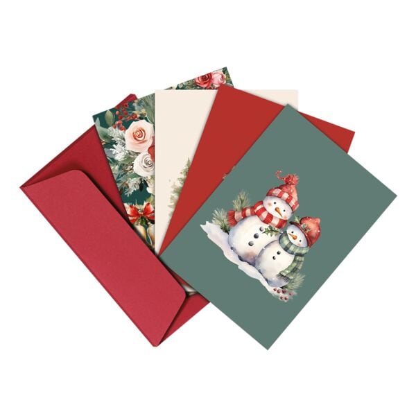 Clairefontaine Korrespondenzset »Weihnachten« C6 8 Karten mit Umschlag rot, 11x15.5 cm Image