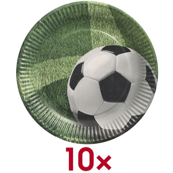 Papstar Pappteller »Soccer« rund Ø 23 cm 10 Stück weiß
