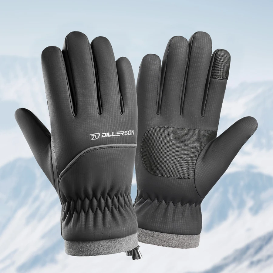 Winter neue Skihandschuhe für Outdoor-Radfahren, wasserdicht, Touchscreen, warme, winddichte und kältebeständige Reithandschuhe für Herren Image
