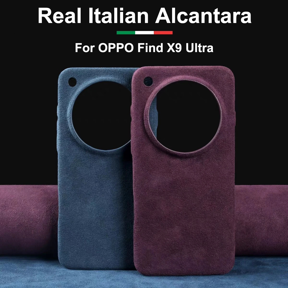 Custodia in vera pelle Alcantara per OPPO Find X9 Ultra Pro con MagSafe, cover posteriore magnetica in pelle scamosciata Supercar per X9 Ultra